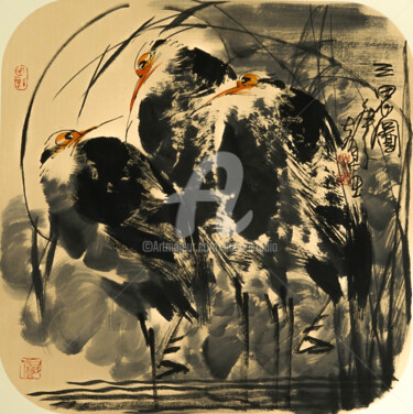 Three Herons 三思图 （No.1900202994)
