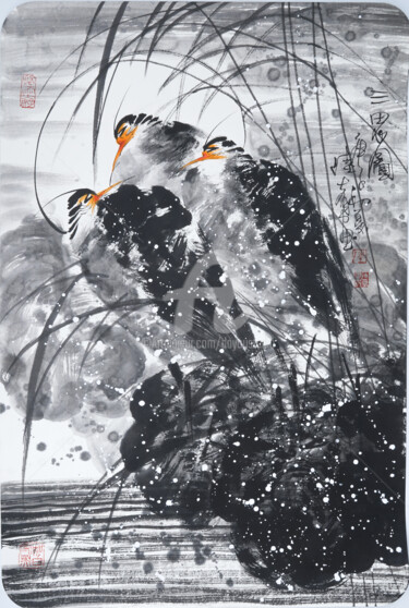 Three Herons 三思图 （No.1901202653)